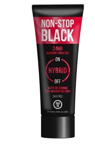 Power Tan Non-Stop Hybrid Black Tingle Gelee 250ml 
