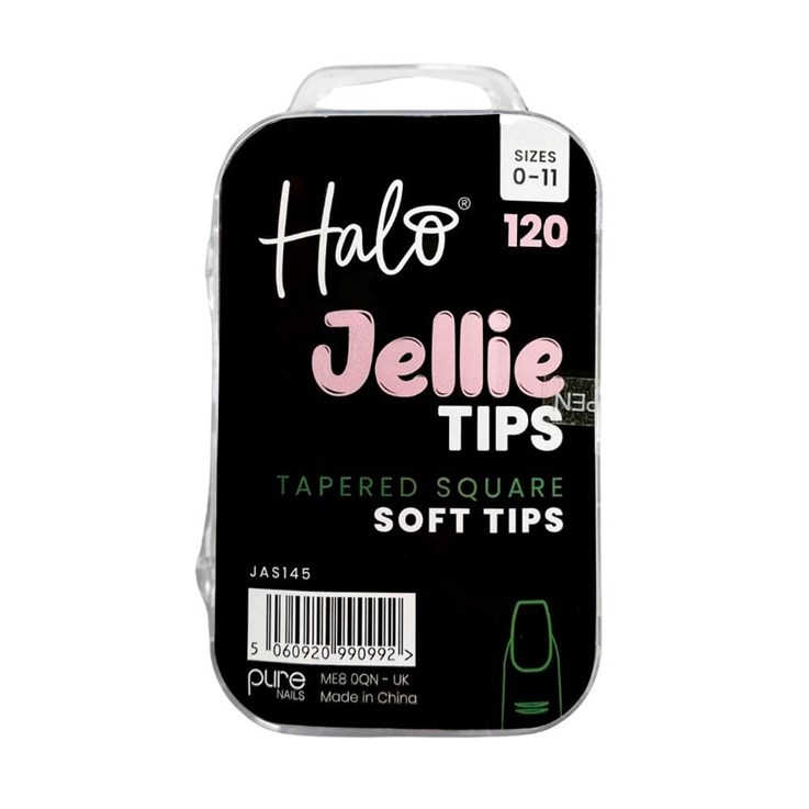Halo Jellie Nail Tips Tapered Square 120