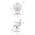 Takara Belmont Dainty Barber Chair Chrome Base Alternative Image