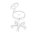 REM Cutting Stool With Backrest Alternative Image