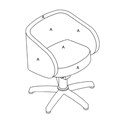 REM Capri Hydraulic Salon Chair Alternative Image