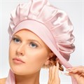 Brushworks Overnight Hair Care Bonnet & Oil Applicator Set - Pink 2 Piece Alternative Image