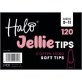 Halo Jellie Nail Tips Coffin Long Mixed Sizes 0-11, 120 Pack Alternative Image