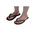 Beauty Essentials Disposable Flip Flops Black (12 Pairs) Alternative Image