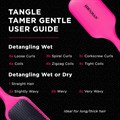 Denman D90L Tangle Tamer Hair Brush - Ultra Pink Alternative Image