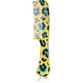 Denman Yellow Leopard Rake Comb Alternative Image