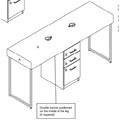 REM Florence Nail Bar - 2 position with storage Alternative Image