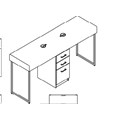 REM Florence Nail Bar - 2 position with storage Alternative Image