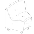 REM Elegance 45 Degree Corner  Reception Seating Alternative Image