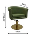 Scorpion Alta Salon Styling Chair - Green Alternative Image