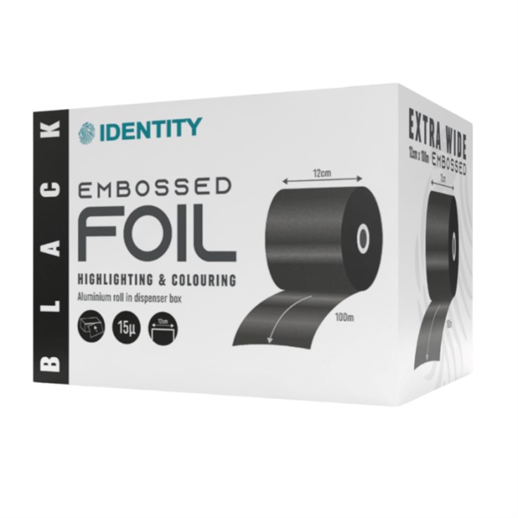 Identity Foil 100m x 120mm Embossed Black