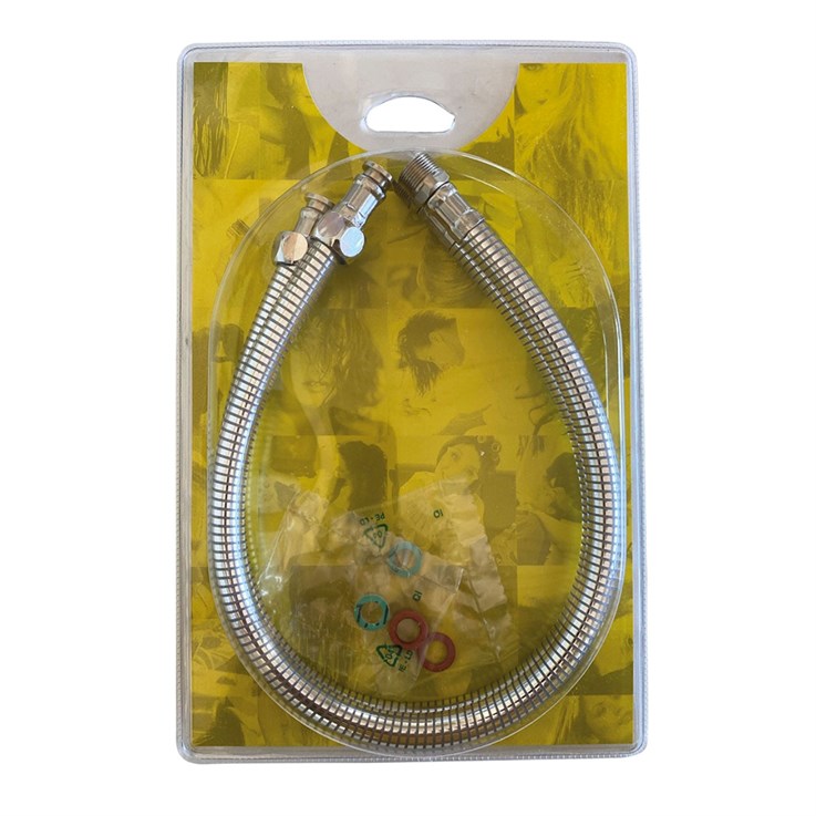 Salon Ambience Two Chrome Pvc Flexibles In Blister Pack