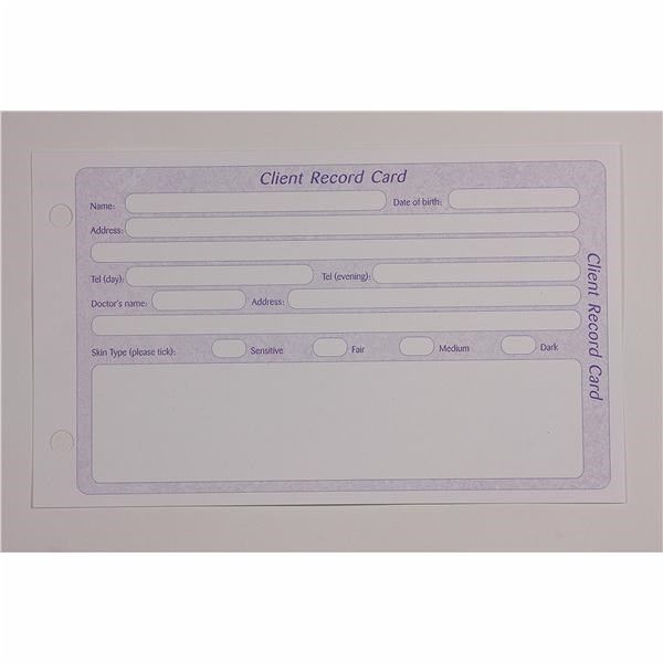 General Client Record Cards (Drilled)
