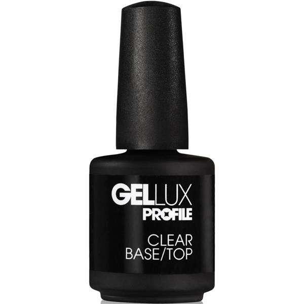 Salon System Gellux Gel Nail Polish Clear Base & Topcoat - 15ml