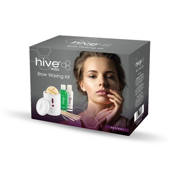 Hive Brow Waxing Kit - Heater, Lotion, Wax & Accessories