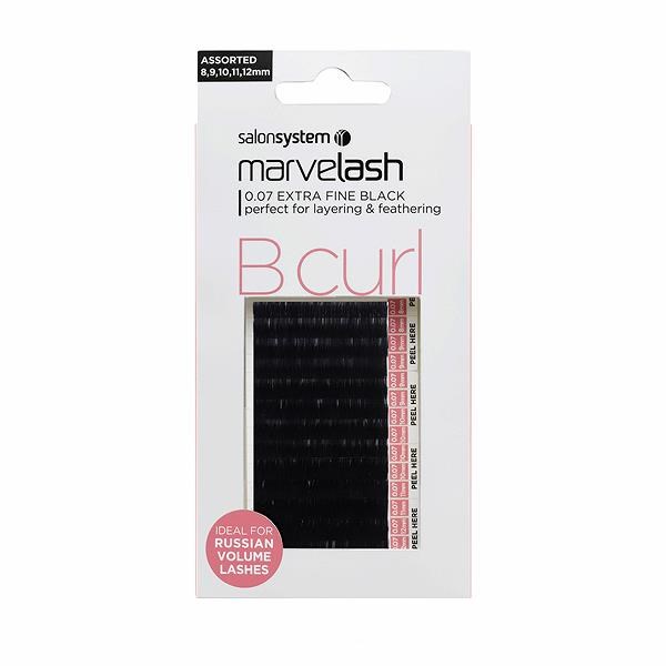 B Curl lashes 0.07  Assorted black