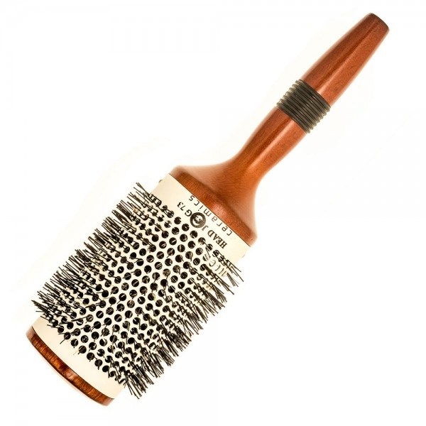 Head Jog 72 Ceramic Wood Radial Hair Brush - 63mm