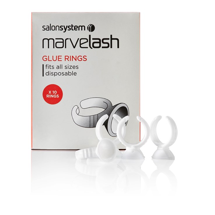 Salon System Disposable Glue Rings Onesize - 10 Pack