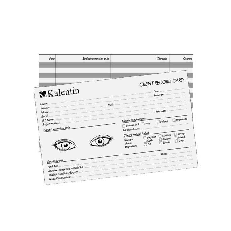 Kalentin Client Record Cards