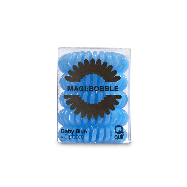 Quif magi:bobble Hair Ties 5 Pack - Baby Blue