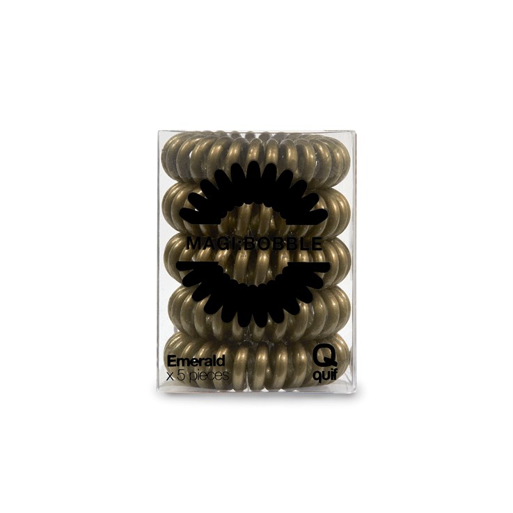 Quif magi:bobble Hair Ties 5 Pack - Emerald