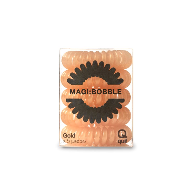 Quif magi:bobble Hair Ties 5 Pack - Gold