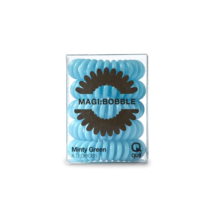 Quif magi:bobble Hair Ties 5 Pack - Minty Green