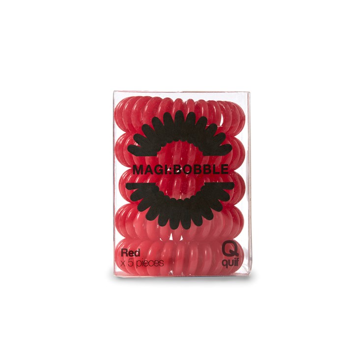 Quif magi:bobble Hair Ties 5 Pack - Red