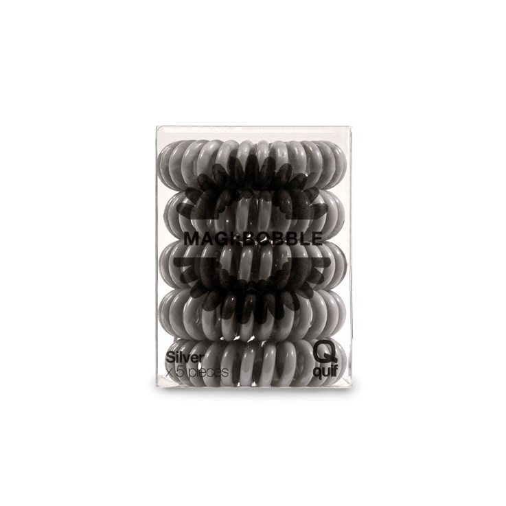 Quif magi:bobble Hair Ties 5 Pack - Silver