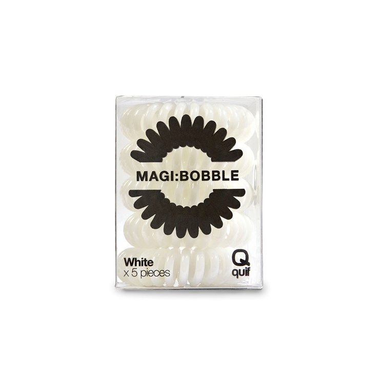 Quif magi:bobble Hair Ties 5 Pack - White