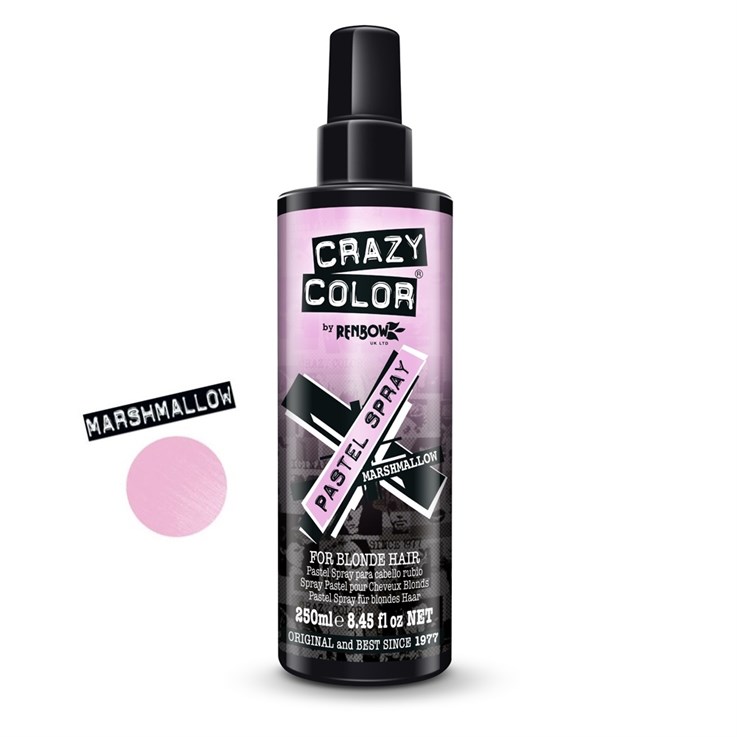 Crazy Color Pastel Spray Temporary Hair Colour - Marshmallow 250ml