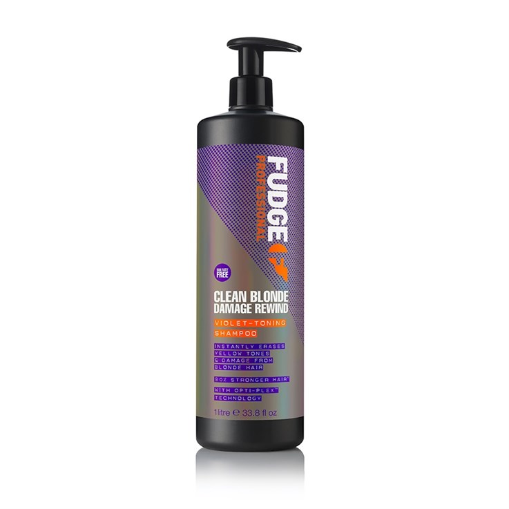 Fudge Clean Blonde Damage Rewind Violet Toning Shampo 1Ltr