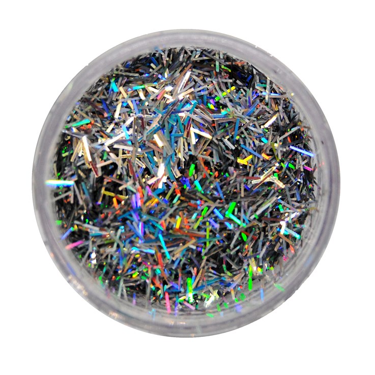 Cuccio Icon Nail Art Glitter Dust Silvers Cosmic Fibres - 12g