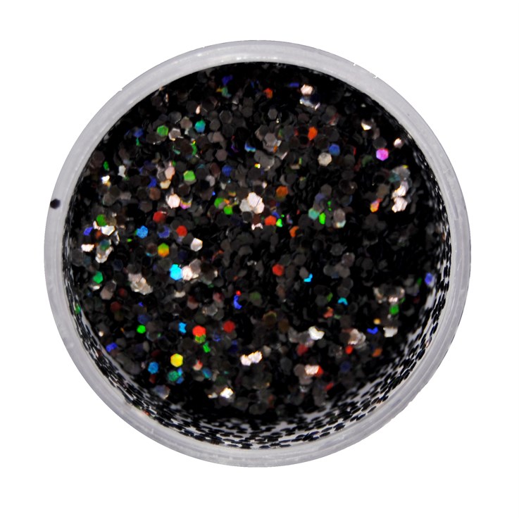 Cuccio Icon Nail Art Glitter Dust Raven 40 Hex - 12g