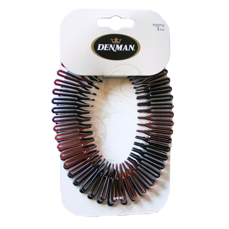 Denman 3 pk Stretch Comb Head Band