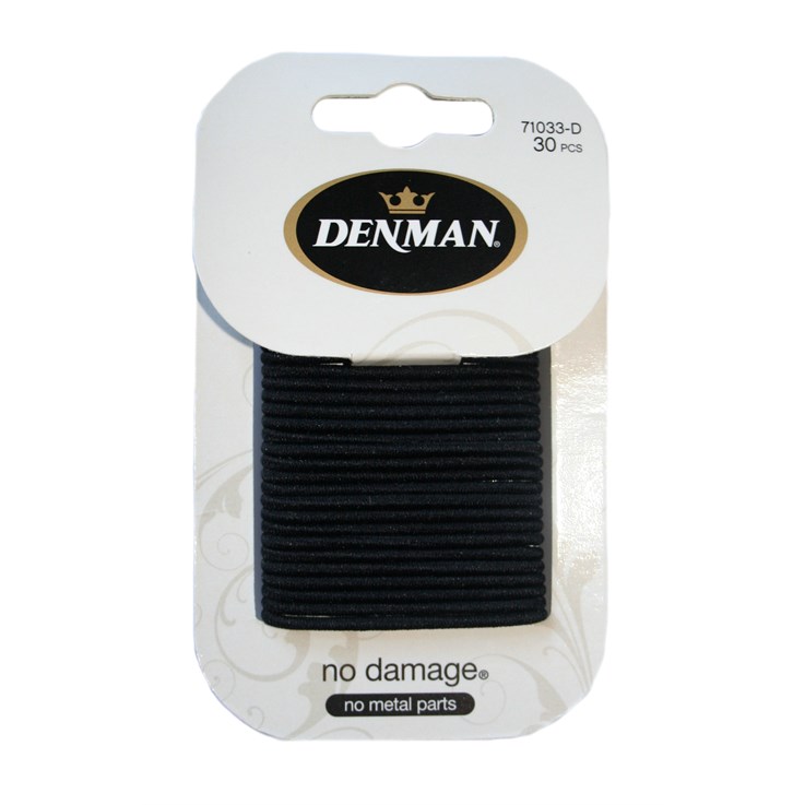 Denman 30pk 2mm Elastics - Black