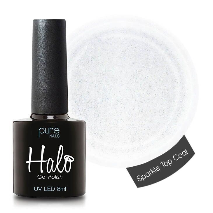 Halo Gel Polish UV LED 8ml - Sparkle Top Coat Non Wipe