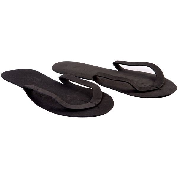 Beauty Essentials Disposable Flip Flops Black (12 Pairs)