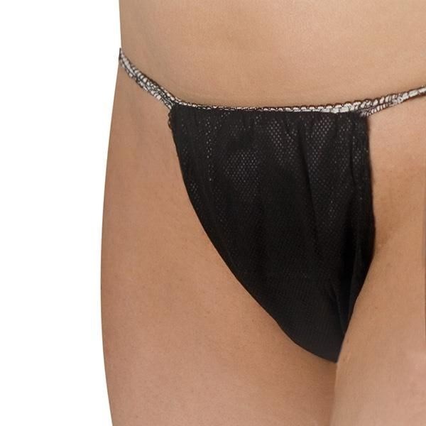 Beauty Essentials Disposable G String Black 50 pack