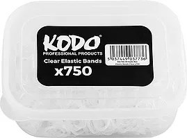 Kodo Clear Hair Bands Tub - 750 Pack