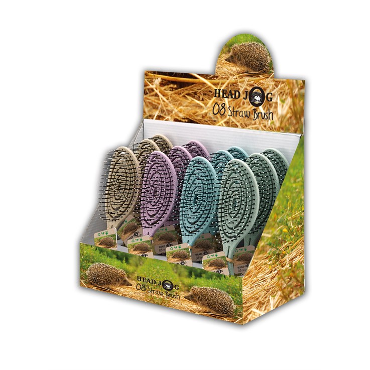 Head Jog Straw Brush Display 