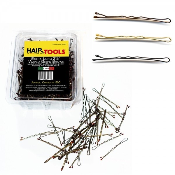 Hair Tools 2.5" Grips Brown - 500 Pack