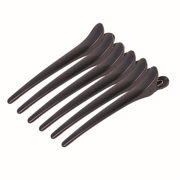 Essentials Hair Clips Black 6pk