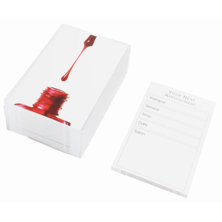 Agenda Varnish & Brush Beauty Appointment Cards x 100