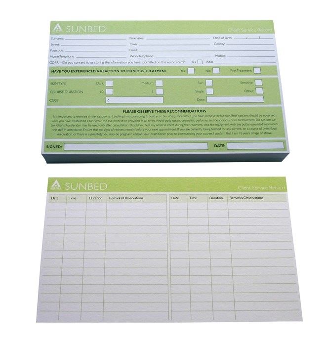 Record Cards Sunbed