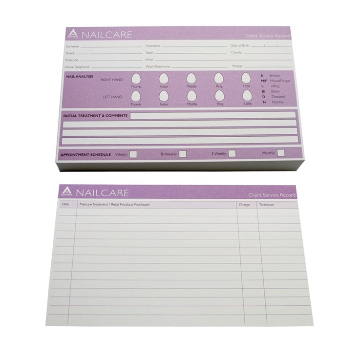 Agenda Nailcare Record Card