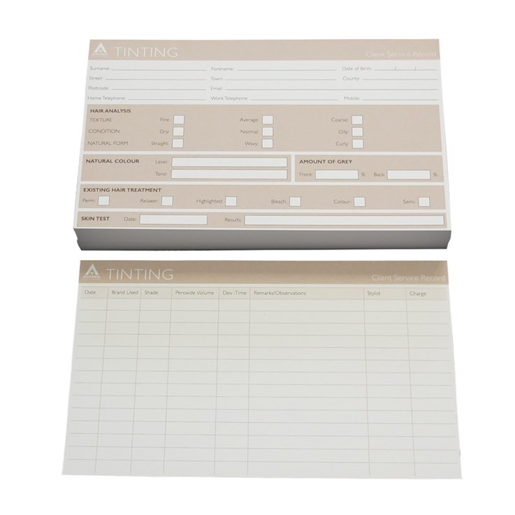 Agenda Record Cards Tinting 100 pack