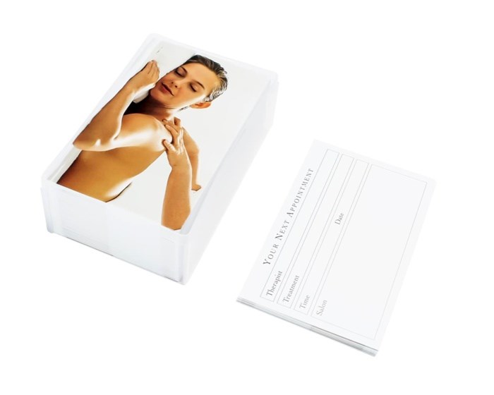 Agenda Massage Appointment Cards - 100 Pack