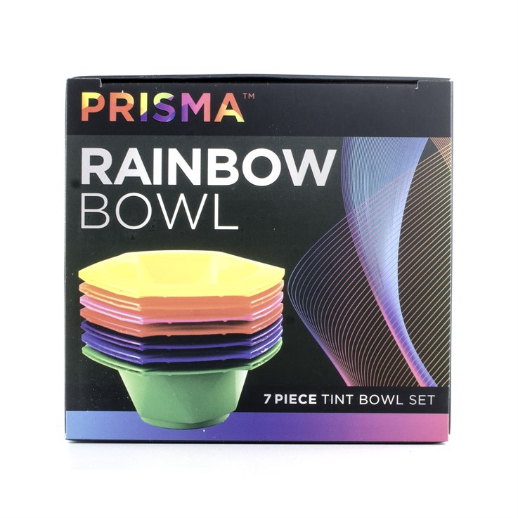 Rainbow Tint Bowl - Pack of  7 Assorted Colours