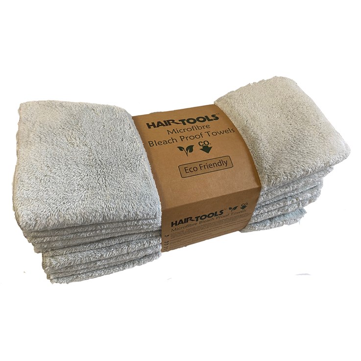Microfibre Towels Silver Grey 12pk